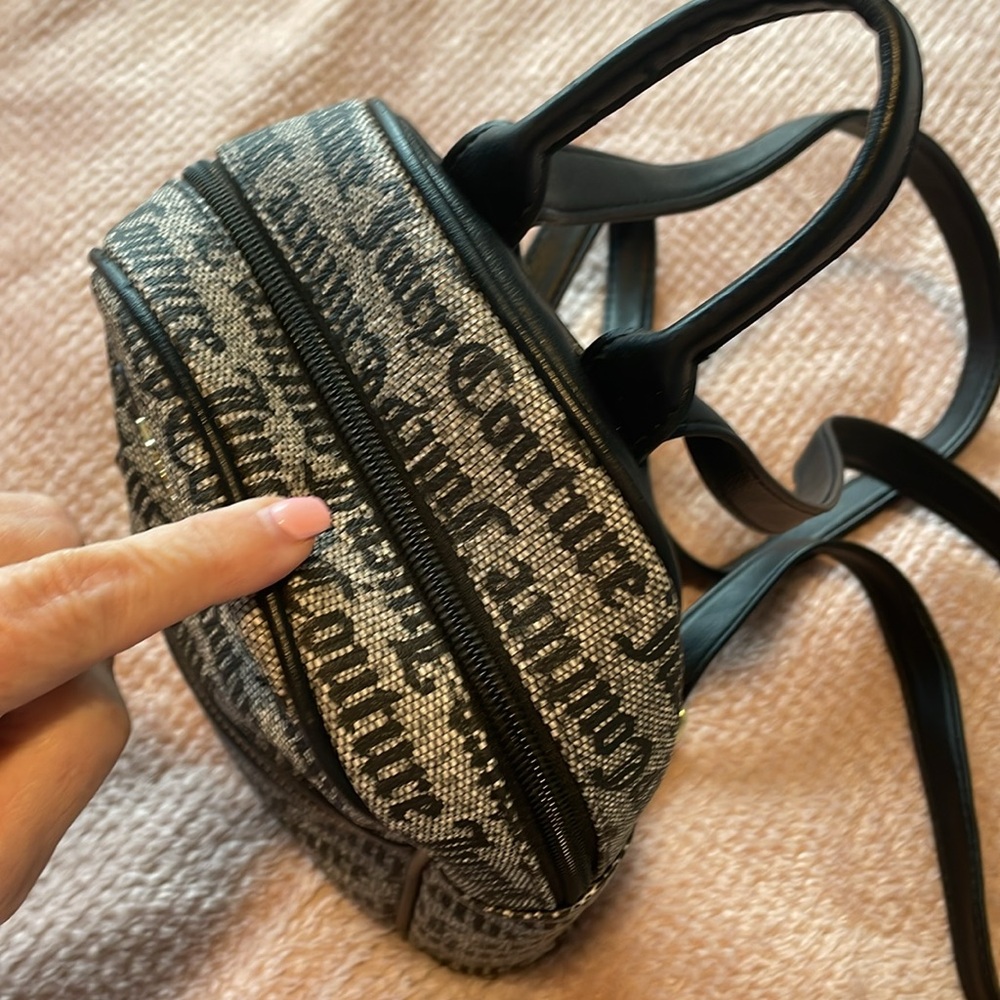 Juicy Couture Black and Gray Logo Backpack - Picture 7 of 16